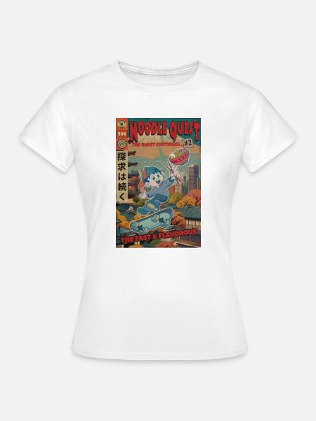 Retro Noodle Quest Comic - Frauen T-Shirt - Weiß