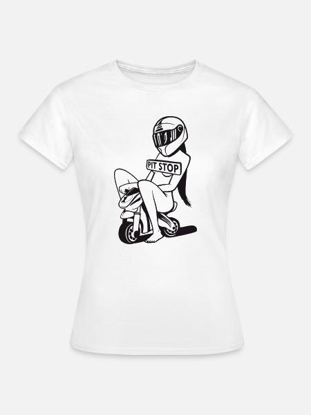 Pit Stop Racer Mädchen - Frauen T-Shirt - Weiß
