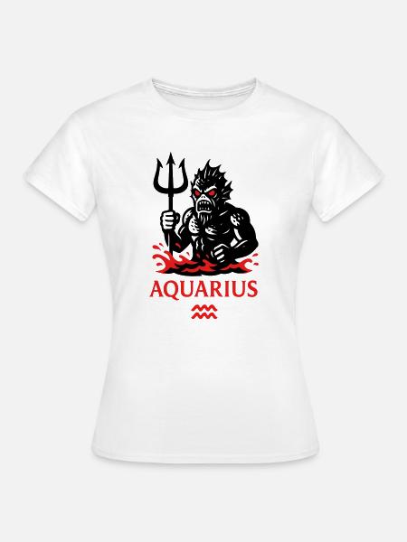 Sternzeichen Wassermann Monster - Frauen T-Shirt - Weiß