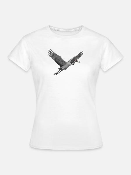 Kranich - Frauen T-Shirt - Weiß