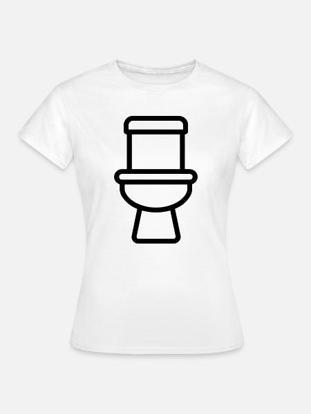 Toilette - Frauen T-Shirt - Weiß
