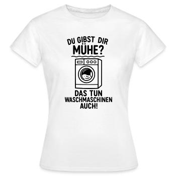 Les machines à laver ont du mal à donner du travail - T-shirt Femme - blanc - Devant - AI Model Female 172 dark (172cm)