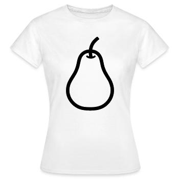 Birne - Frauen T-Shirt - Weiß - Vorne - AI Model Female 172 dark (172cm)