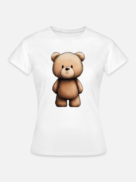 Teddybär, süßes Kind-Teddybär - Frauen T-Shirt - Weiß
