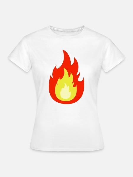 Feuerflamme - Frauen T-Shirt - Weiß