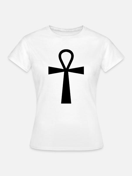 Ägyptisches Ankh-Kreuz - Frauen T-Shirt - Weiß