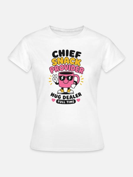 Chief Snack Provider Mom - Frauen T-Shirt - Weiß