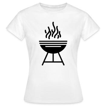 BBQ - Women's T-Shirt - white - Front - AI Model Female 172 dark (172cm)