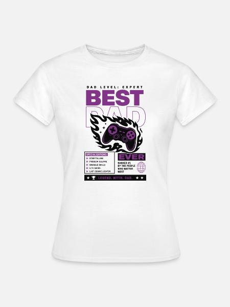 Best Dad Ever Gaming Controller - Frauen T-Shirt - Weiß