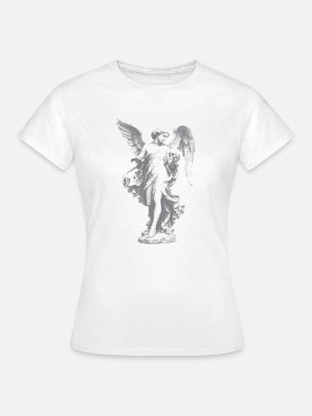Himmlischer Engel mit Schädel - Frauen T-Shirt - Weiß