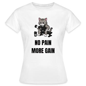 PAS DE DOULEUR, PLUS DE GAIN - T-shirt Femme - blanc - Devant - AI Model Female 172 dark (172cm)