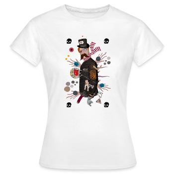 Carte Joker Automate Mascarade - T-shirt Femme - blanc - Devant - AI Model Female 172 dark (172cm)