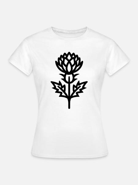 Distelblüte - Frauen T-Shirt - Weiß