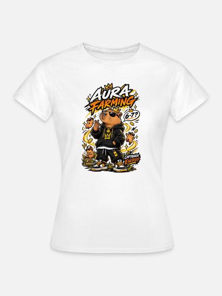 Capybara-Aura-Landwirtschaft – 6-7 Energie - Frauen T-Shirt - Weiß