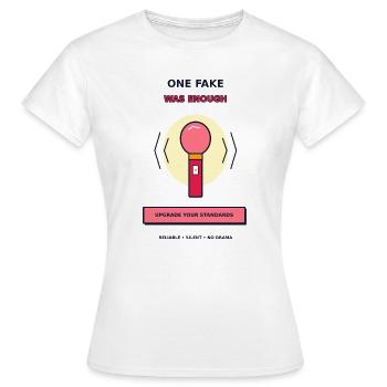 FakeOne - Frauen T-Shirt - Weiß - Vorne - AI Model Female 172 dark (172cm)