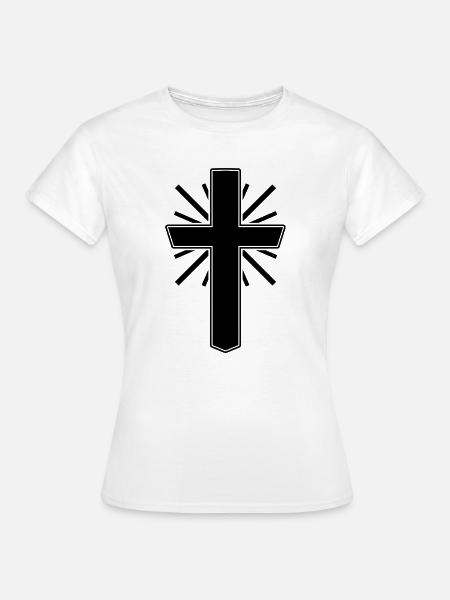 Kreuz Christentum - Frauen T-Shirt - Weiß