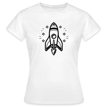 Rakete - Frauen T-Shirt - Weiß - Vorne - AI Model Female 172 dark (172cm)