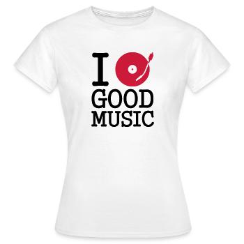 i dj / play / listen to - T-shirt Femme - blanc - Devant - AI Model Female 172 dark (172cm)