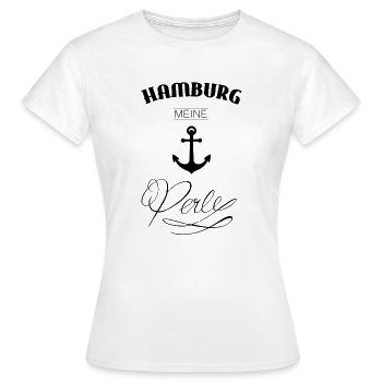 Hamburg-Perle schwarz Anker Geschenk Hamburg Kietz - Frauen T-Shirt - Weiß - Vorne - AI Model Female 172 dark (172cm)