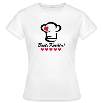 Beste Köchin, Koch, Chef, Muttertag, Geburtstag, - Frauen T-Shirt - Weiß - Vorne - AI Model Female 172 dark (172cm)