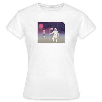 Astronaut and Stranger - Frauen T-Shirt - Weiß - Vorne - AI Model Female 172 dark (172cm)