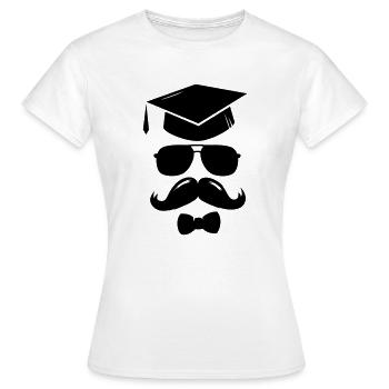École Abitour Diplôme Bac Bachelier Humour Shirt - T-shirt Femme - blanc - Devant - AI Model Female 172 dark (172cm)