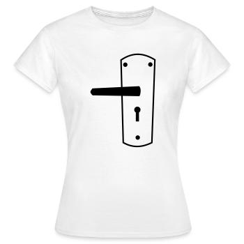 poignée de porte - T-shirt Femme - blanc - Devant - AI Model Female 172 dark (172cm)