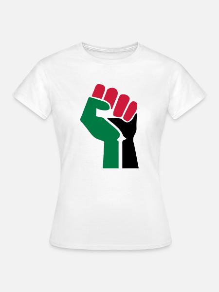 drawing palestinian symbol flag palestine - Women's T-Shirt - white
