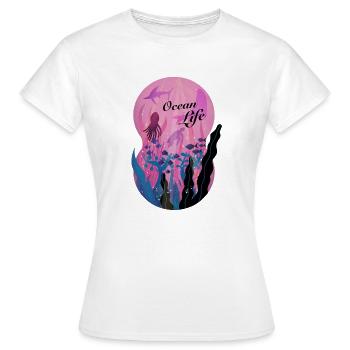 Leben im Ozean - Frauen T-Shirt - Weiß - Vorne - AI Model Female 172 dark (172cm)
