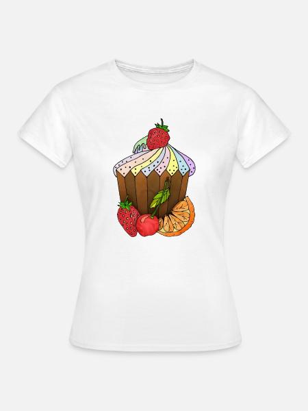 Kuchen - Frauen T-Shirt - Weiß