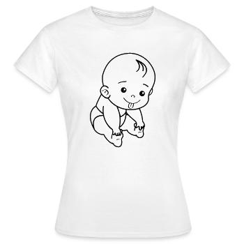 Bébé - T-shirt Femme - blanc - Devant - AI Model Female 172 dark (172cm)