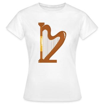 harpe - T-shirt Femme - blanc - Devant - AI Model Female 172 dark (172cm)