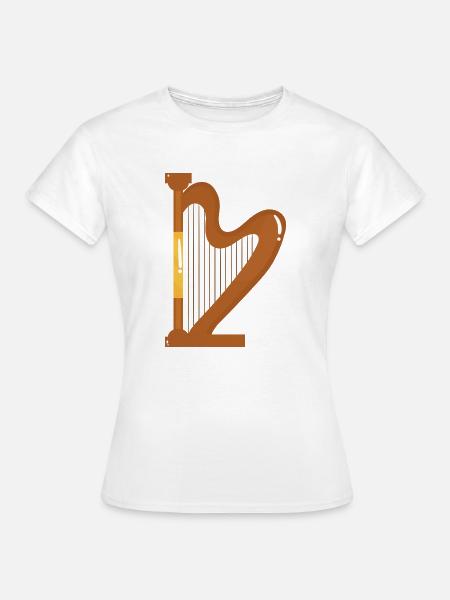Harfe - Frauen T-Shirt - Weiß