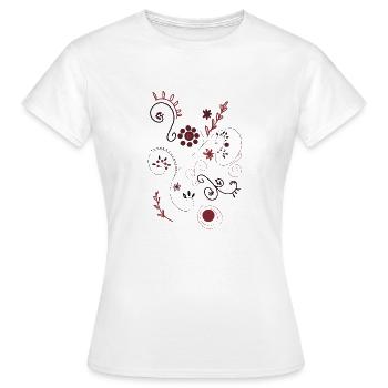 Design swirls - Women's T-Shirt - white - Front - AI Model Female 172 dark (172cm)