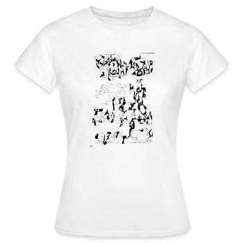 B1 - T-shirt Femme - blanc - Devant - AI Model Female 172 dark (172cm)