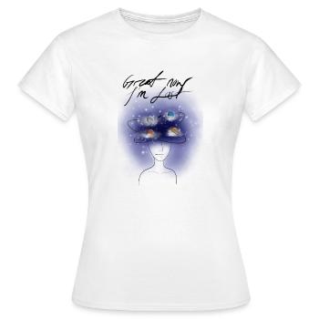 Verloren in gedanken - Frauen T-Shirt - Weiß - Vorne - AI Model Female 172 dark (172cm)