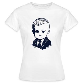 Junger Gentleman - Frauen T-Shirt - Weiß - Vorne - AI Model Female 172 dark (172cm)