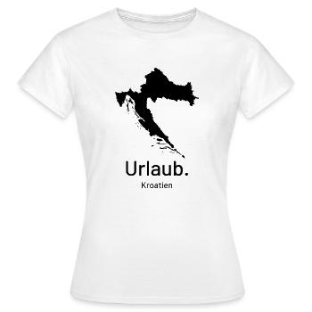 Kroatien. Urlaub. - Frauen T-Shirt - Weiß - Vorne - AI Model Female 172 dark (172cm)