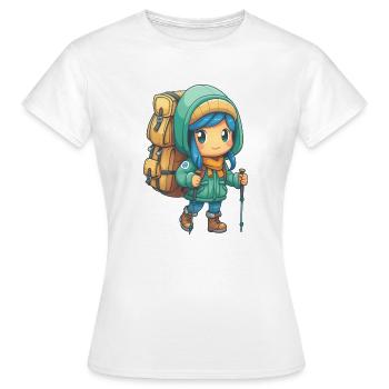 La randonnée, pas seulement pour les enfants - T-shirt Femme - blanc - Devant - AI Model Female 172 dark (172cm)