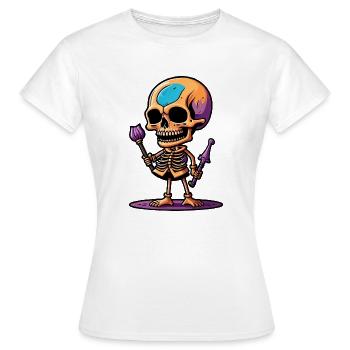 Squelette - T-shirt Femme - blanc - Devant - AI Model Female 172 dark (172cm)