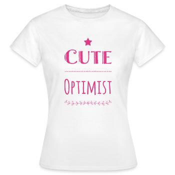 Cute Optimist - Women's T-Shirt - white - Front - AI Model Female 172 dark (172cm)
