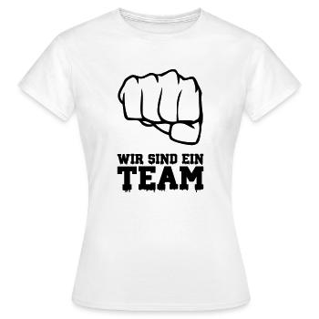 Nous sommes une équipe - T-shirt Femme - blanc - Devant - AI Model Female 172 dark (172cm)