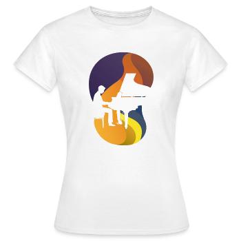 Instrument Symphonie Pianiste - T-shirt Femme - blanc - Devant - AI Model Female 172 dark (172cm)