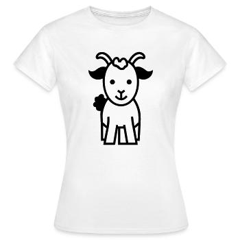 Ziegenbock - Frauen T-Shirt - Weiß - Vorne - AI Model Female 172 dark (172cm)