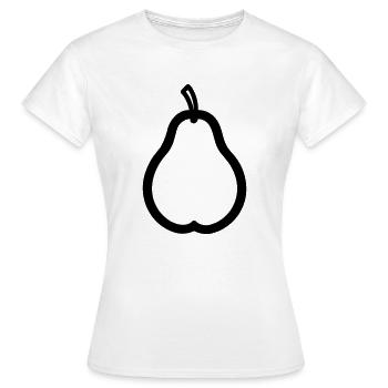 Birne - Frauen T-Shirt - Weiß - Vorne - AI Model Female 172 dark (172cm)