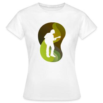 Bassist, Guitarist, Guitarist - Women's T-Shirt - white - Front - AI Model Female 172 dark (172cm)