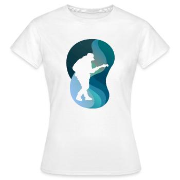 Gitarrist Hardrock Shouter - Frauen T-Shirt - Weiß - Vorne - AI Model Female 172 dark (172cm)