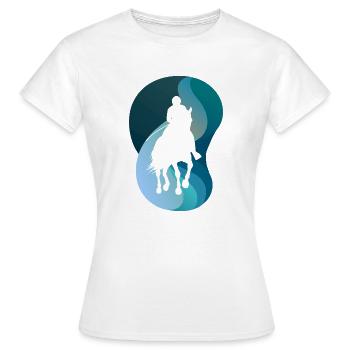 Dressur Reitschule Dressurpferd - Frauen T-Shirt - Weiß - Vorne - AI Model Female 172 dark (172cm)