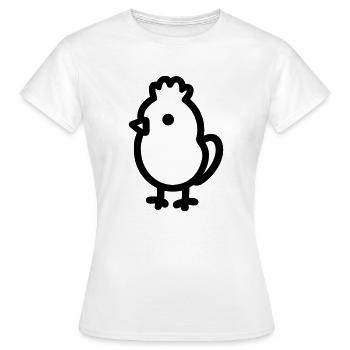 poussin - T-shirt Femme - blanc - Devant - AI Model Female 172 dark (172cm)