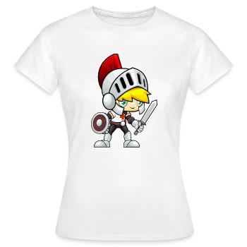 schwert sword knight ritter axt axe ax23 - Frauen T-Shirt - Weiß - Vorne - AI Model Female 172 dark (172cm)